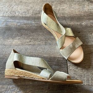 Campesina gladiator kitten espadrille wedges